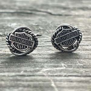 925 Harley Davidson Stud Earrings